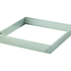 MALLARD FERRIERE Cadre à Tarte Carré Inox Perforé 9 cm H.2 cm Best