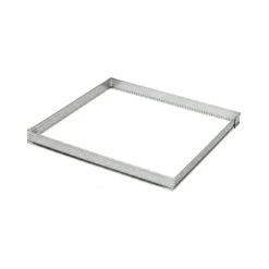 MALLARD FERRIERE Cadre à Tarte Carré Inox Perforé 20 cm H.2 cm Discount