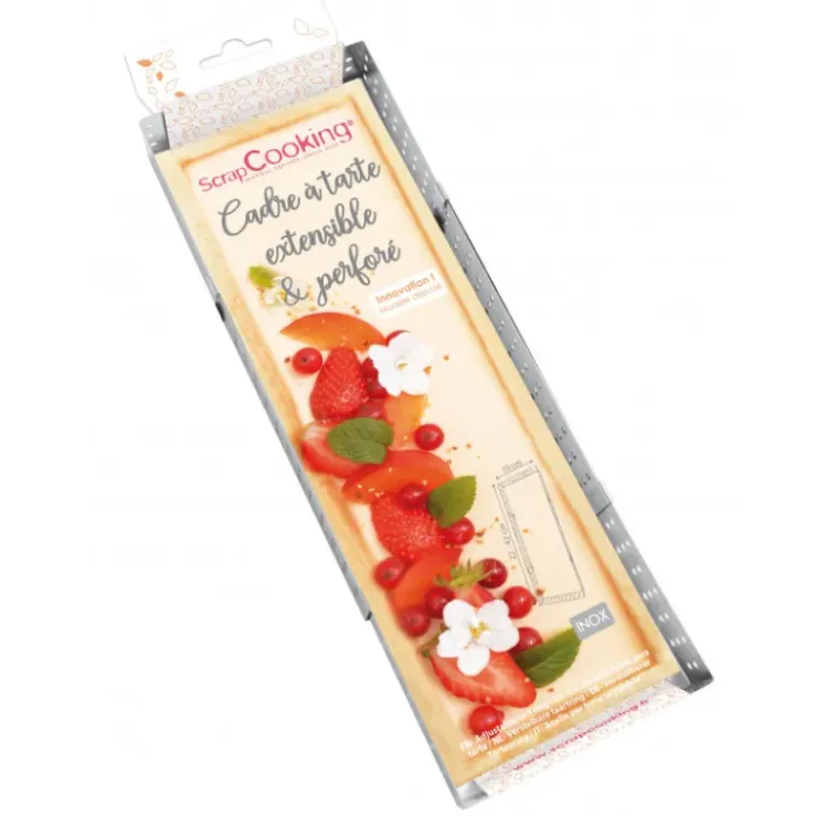 SCRAPCOOKING Cadre à Tarte Rectangle Extensible Perforé 22 à 42 cm Clearance