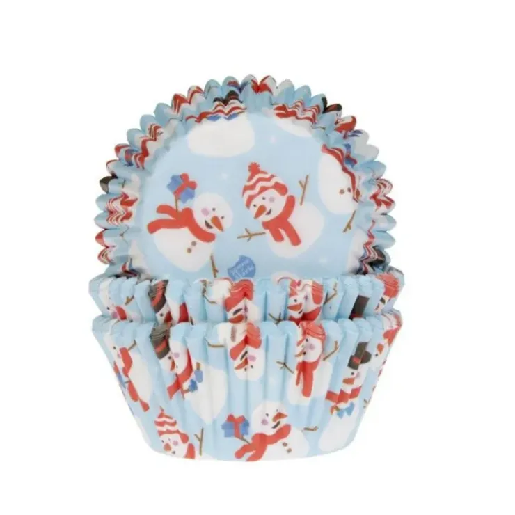 HOUSE OF MARIE Caissette Cupcake Bonhomme de Neige x50 Clearance