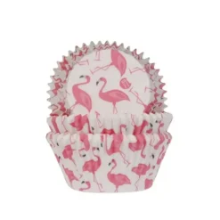 HOUSE OF MARIE Caissettes Cupcakes Flamants Roses (x50) New