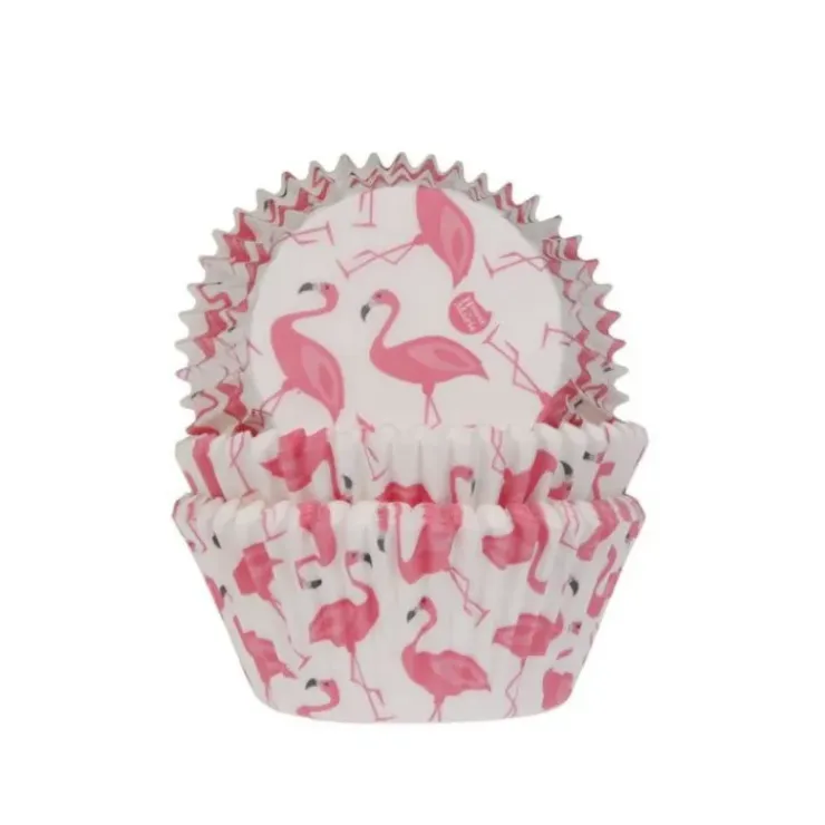 HOUSE OF MARIE Caissettes Cupcakes Flamants Roses (x50) New