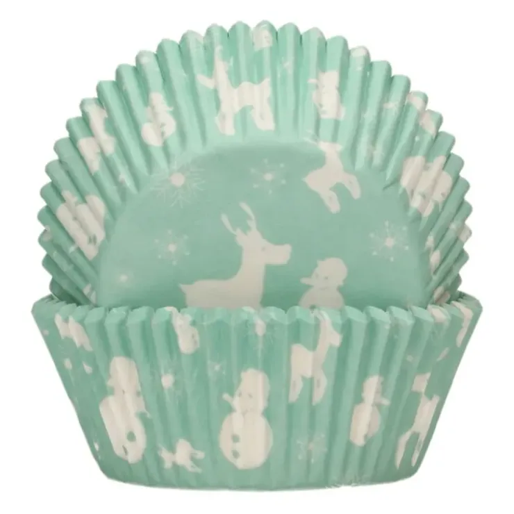 WILTON Caissettes Cupcakes Féérie Hivernale Bleue et Blanches Funcakes (x48) Hot