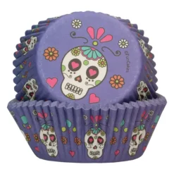 FUNCAKES Caissettes Cupcakes Violettes Fête des Morts (x48) New