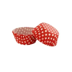 GATODECO Caissettes en Papier Rouge à Pois Blancs Gatodéco (x50) New
