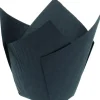 NORDIA Caissettes en Papier Tulipcup Noir Ø 5 cm H 8 cm Outlet