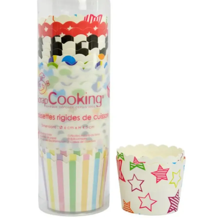 SCRAPCOOKING Caissettes rigides de cuisson Motifs Assortis (x25) New