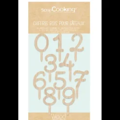 SCRAPCOOKING Cake Topper Bois Chiffres 0 à 9 Online