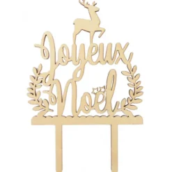 SCRAPCOOKING Cake Topper Bois Joyeux Noël 13cm Outlet