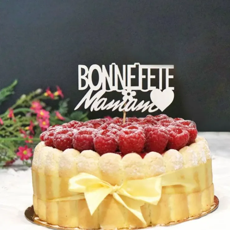 PATISDECOR Cake Topper Bonne Fête Maman sur Pic (x30) Patisdécor New