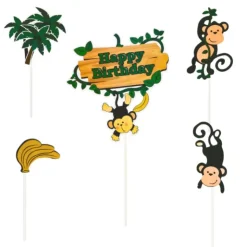 PATISDECOR Cake Topper Happy Birthday Singes (x5) Patisdécor Outlet