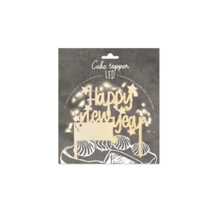SCRAPCOOKING Cake Topper Happy New Year Led Sale