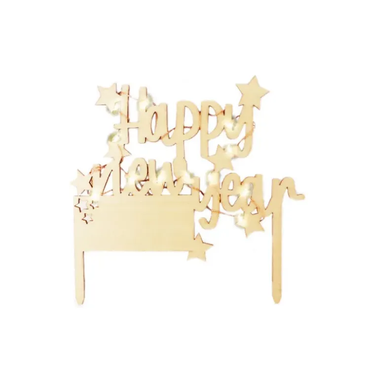 SCRAPCOOKING Cake Topper Happy New Year Led Sale