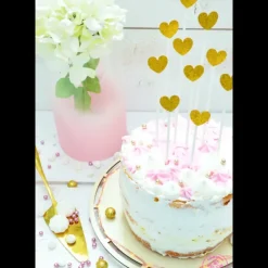 SCRAPCOOKING Cake Topper long 20 cm cœur doré (x10) Online