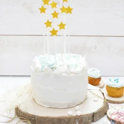 SCRAPCOOKING Cake Topper long 20 cm étoile doré (x10) Outlet