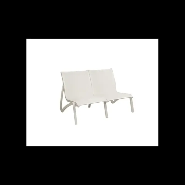 GROSFILLEX Canapé Conversationnel Blanc Glacier Toile Blanche Sunset Online