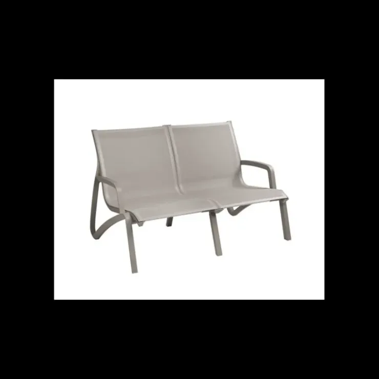 GROSFILLEX Canapé Conversationnel Gris Platinium Toile Grise Sunset Hot