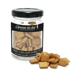 EPICERIE DU CHEF Carrés Chocolat Blanc Dorés Décoratifs 50 g L' Sale