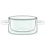 LUIGI BORMIOLI Casserole en Verre Double Paroi 27 cl (x2) THERMIC GLASS Clearance