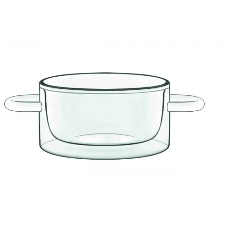 LUIGI BORMIOLI Casserole en Verre Double Paroi 27 cl (x2) THERMIC GLASS Clearance