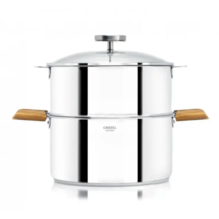 CRISTEL Casserole et Cuit Vapeur Inox Ø 20 cm Anses Olivier Biome Outlet