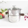 CRISTEL Casserole et Cuit Vapeur Inox Ø 20 cm Anses Noyer Biome Outlet