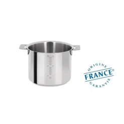 CRISTEL Casserole Haute Graduée Ø 14 cm Mutine Manche Amovible Inox Discount
