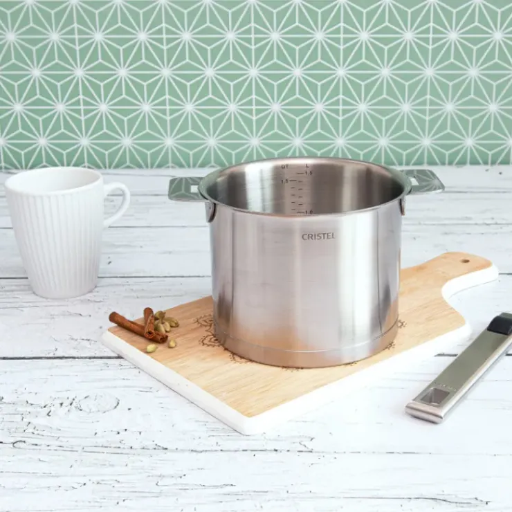 CRISTEL Casserole Haute Graduée Ø 14 cm Strate Amovible Inox Best