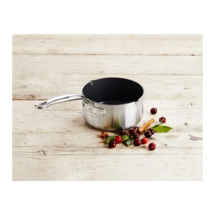 GREENPAN Casserole Inox Ø 16 cm avec Becs Verseurs PREMIERE Outlet