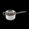 LE CREUSET Casserole Inox avec Couvercle 18 cm Hot