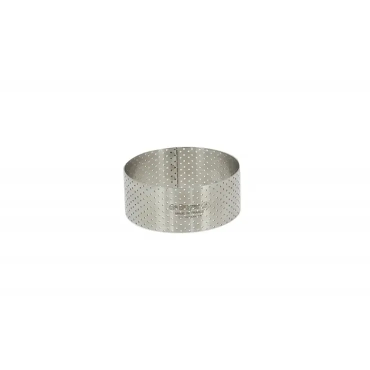 DE BUYER Cercle à Entremets Perforé Ø 5,5 cm x H 3,5 cm de L'école Valrhona Discount
