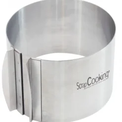 SCRAPCOOKING Cercle à Pâtisserie Extensible Inox H 12 cm New