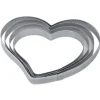 PAVONI Cercle à Tarte Coeur Inox Micro-perforé 18 x 17 cm x H 2 cm Outlet