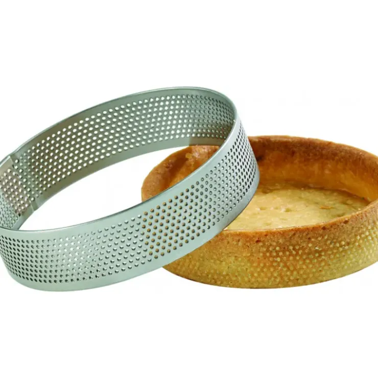 MALLARD FERRIERE Cercle à Tarte Inox Perforé Ø14 cm H.2 cm Best