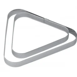 PAVONI Cercle à Tarte Triangle Inox Micro-perforé 17,5 x 16 cm x H 2 cm New