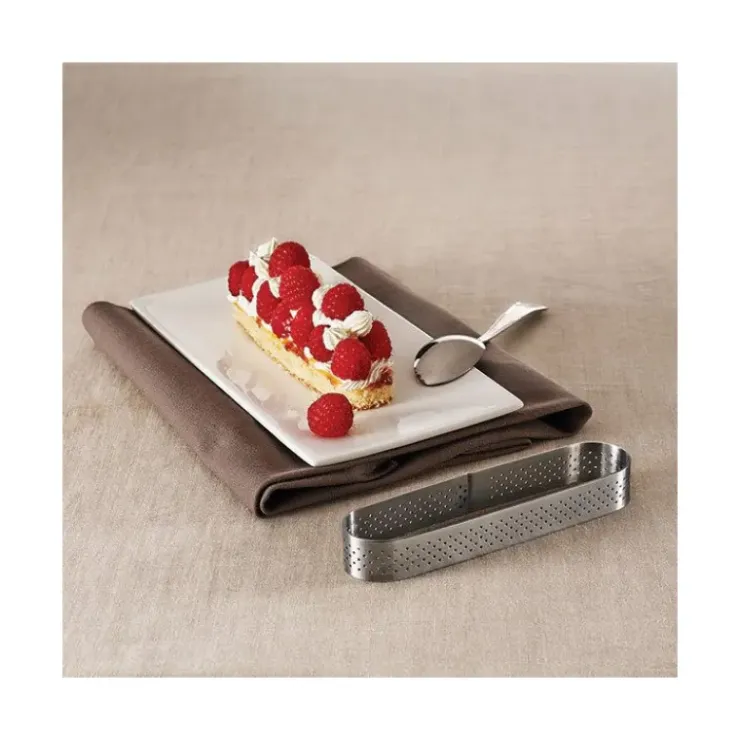DE BUYER Cercle perforé forme Oblong 14,5 x 3,5 cm de L'école Valrhona par Clearance