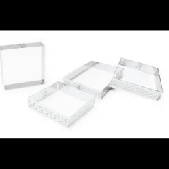 SCRAPCOOKING Cercles à Tarte Individuels Perforés Carrés 8 cm (x4) Outlet