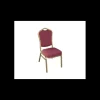 LYROSE Chaise Empilable Dorée avec Assise Bordeaux Elysée Hot