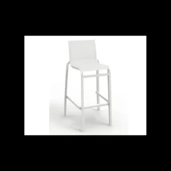 GROSFILLEX Chaise Haute Blanc Glacier et Toile Blanche Sunset New