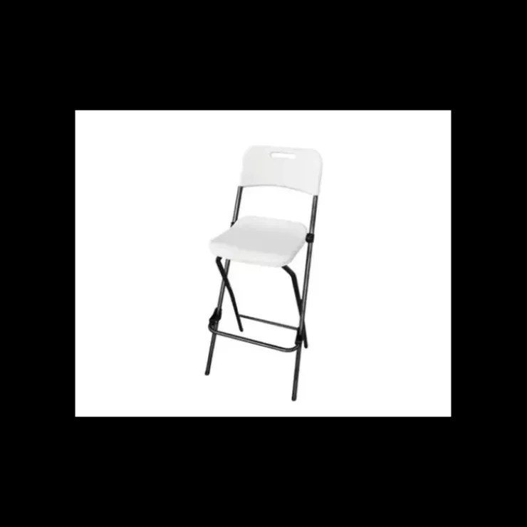 LYROSE Chaise Haute Pliante en Polyéthylène Blanc Congrès Online