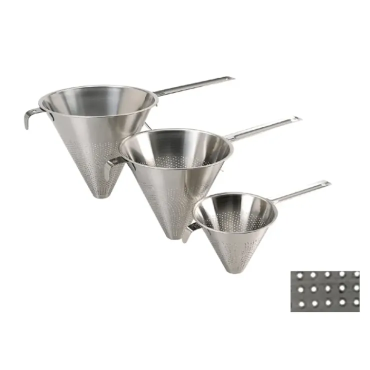 DE BUYER Chinois de Cuisine Inox Ø 23 cm x H 20,5 cm Perforation 1,5 mm