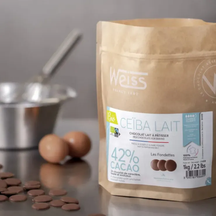 WEISS Chocolat au Lait Bio 42% Ceïba 1 kg Outlet