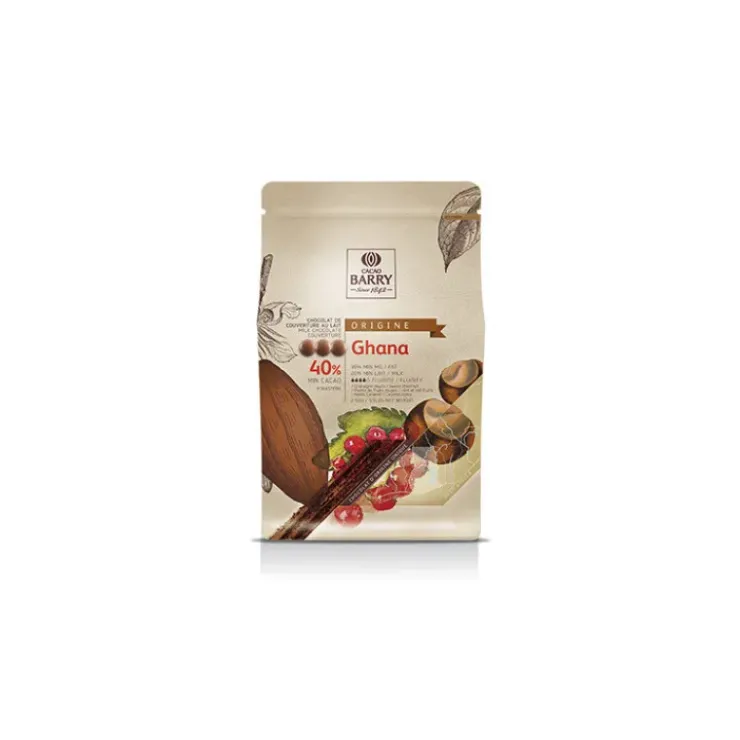 BARRY Chocolat au Lait Origine Ghana 40% 2,5 kg New