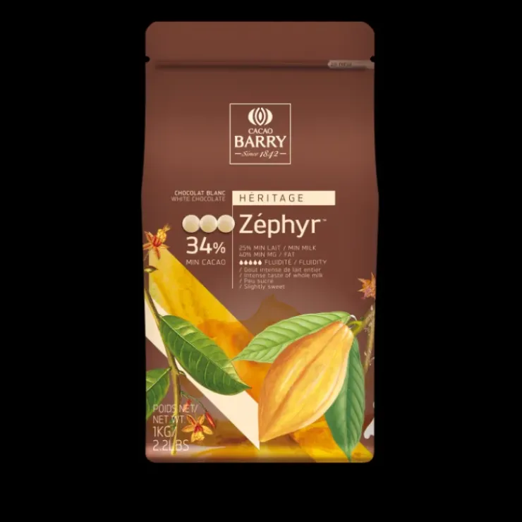 BARRY Chocolat Blanc Zephyr 34 % pistoles 1 kg Clearance