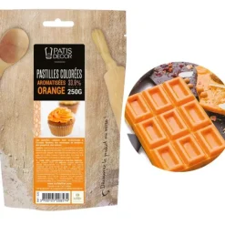 PATISDECOR Chocolat Coloré Arôme Orange 250 g Patisdécor Hot
