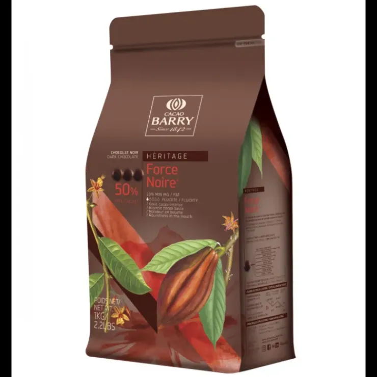 BARRY Chocolat Force Noire 50% pistoles 1 kg Hot