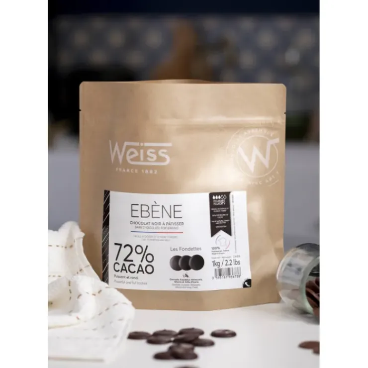WEISS Chocolat Noir 72% Ebène 1 kg Best
