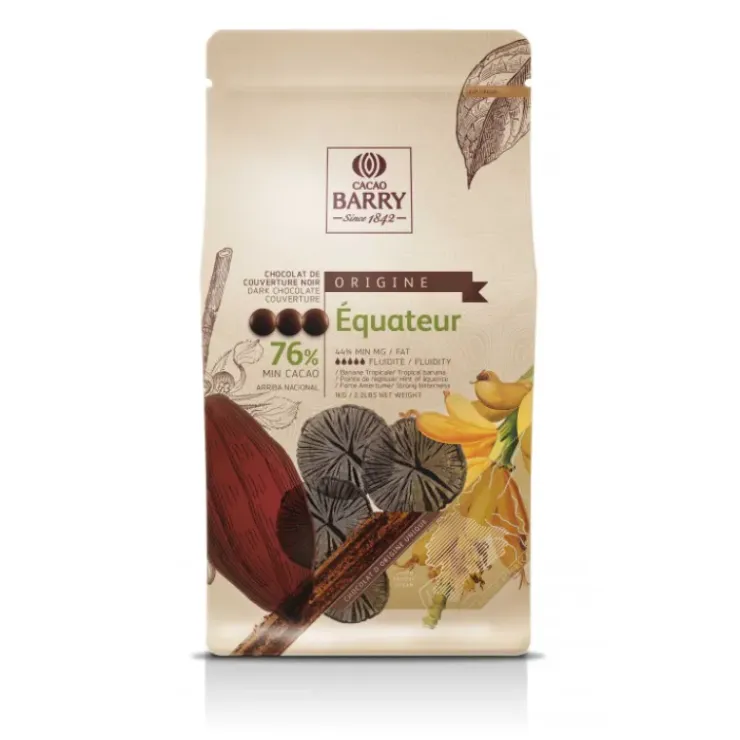 BARRY Chocolat Noir Origine Equateur 76% 1 kg