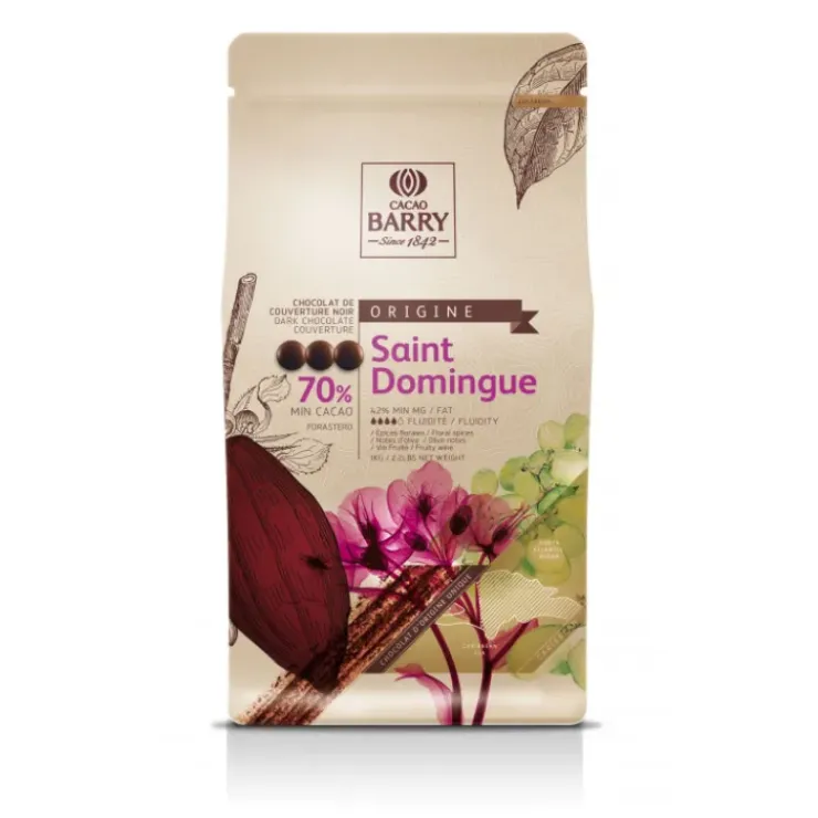 BARRY Chocolat noir origine Saint-Domingue 70% 1 kg Sale