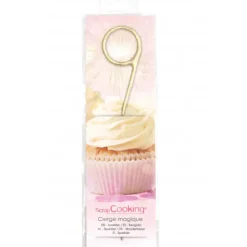 SCRAPCOOKING Cierge Magique Or 17,5 cm Chiffre 9 Sale